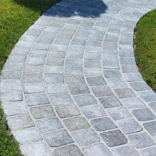 Light Grey Settlers Cobble Stone 150 x 150mm Porcelain | The Blue Space