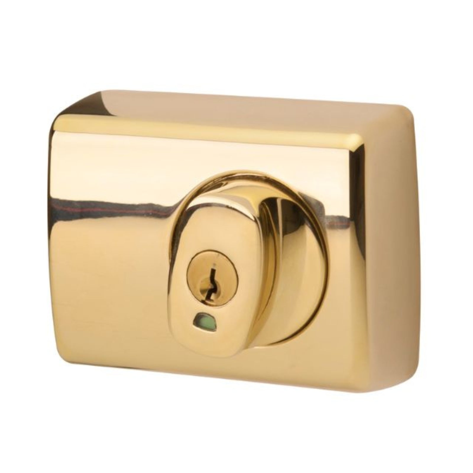 Exterior Lockwood 001 Double Cylinder Deadlatch Knob with Open In Strike Everbrass 001-1K1EVB - The Blue Space