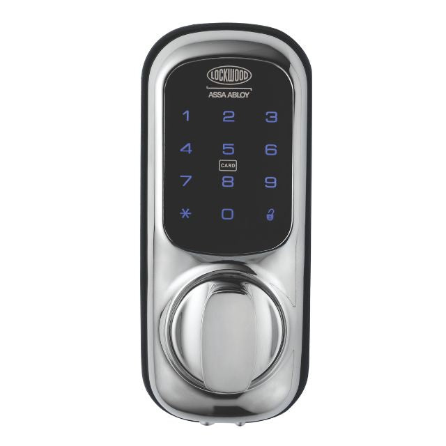 Lockwood 001 Touch Plus Smart Deadlatch Chrome Plate