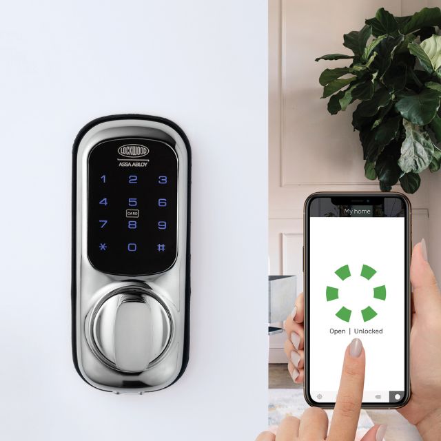 Exterior Lockwood 001 Touch Plus Smart Deadlatch Chrome Plate LWL-001TDDL-CPDP - The Blue Space