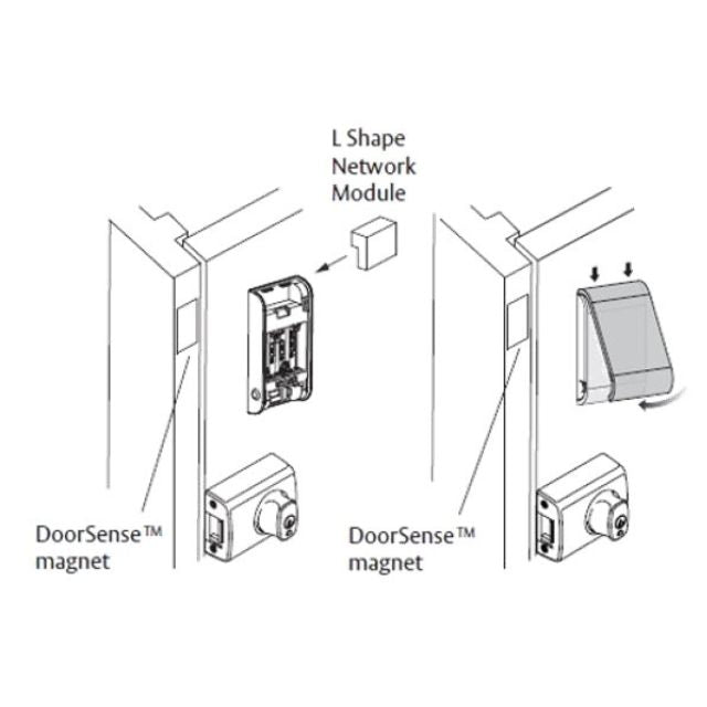 Line Drawing Lockwood 001 Touch Plus Smart Deadlatch Chrome Plate LWL-001TDDL-CPDP - The Blue Space