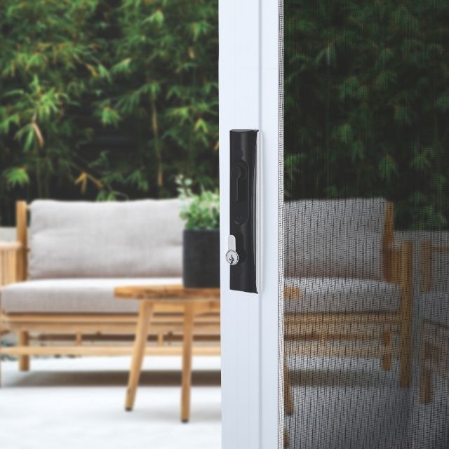 Lifestyle Lockwood 8653 Sliding Security Screen Door Lock Black 8653BLKDP - The Blue Space