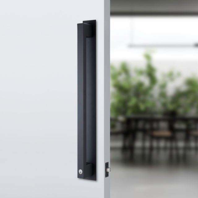 Lifestyle Lockwood Paradigm Pull Handle Lockset - Double Cylinder Deadbolt Matte Black 005/DPHBMBK - The Blue Space