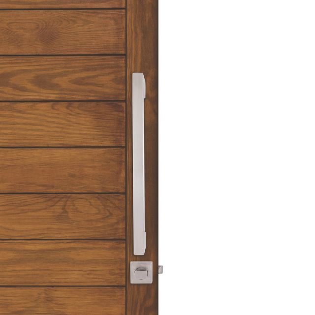 Interior Lockwood Paradigm Pull Handle Lockset - Single Cylinder Deadlatch Stainless Steel 005/DPHLSSS- The Blue Space