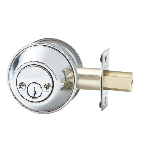 Inside Lockwood Symmetry 7107 Double Cylinder Deadbolt Polished Stainless Steel 7107PSSDP - The Blue Space
