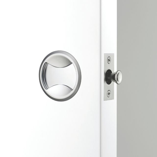 Lifestyle Lockwood Symmetry Round Cavity Sliding Door Passage Set Satin Pearl Dp 7450SPDP - The Blue Space