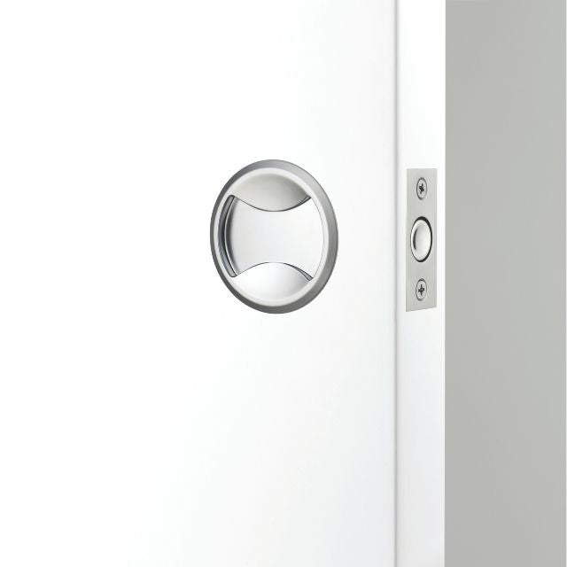 Lifestyle Lockwood Symmetry Round Cavity Sliding Door Passage Set Satin Pearl Dp 7450SPDP - The Blue Space