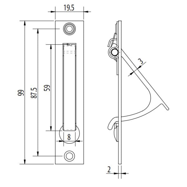 Lockwood Vivid Edge Pull Gunmetal | The Blue Space