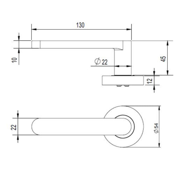 Lockwood Vivid V3 Dummy Lever Handle Round Rose Gunmetal | The Blue Space