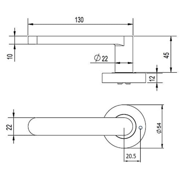 Lockwood Vivid V3 Privacy Lever Set Round Rose Bronze | The Blue Space