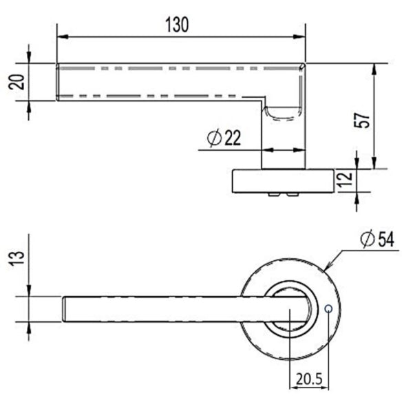 Lockwood Vivid V4 Privacy Lever Set Round Rose Bronze | The Blue Space