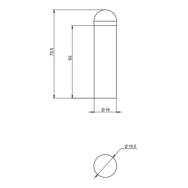 Lockwood Vivid Wall Mounted Door Stop Gunmetal | The Blue Space