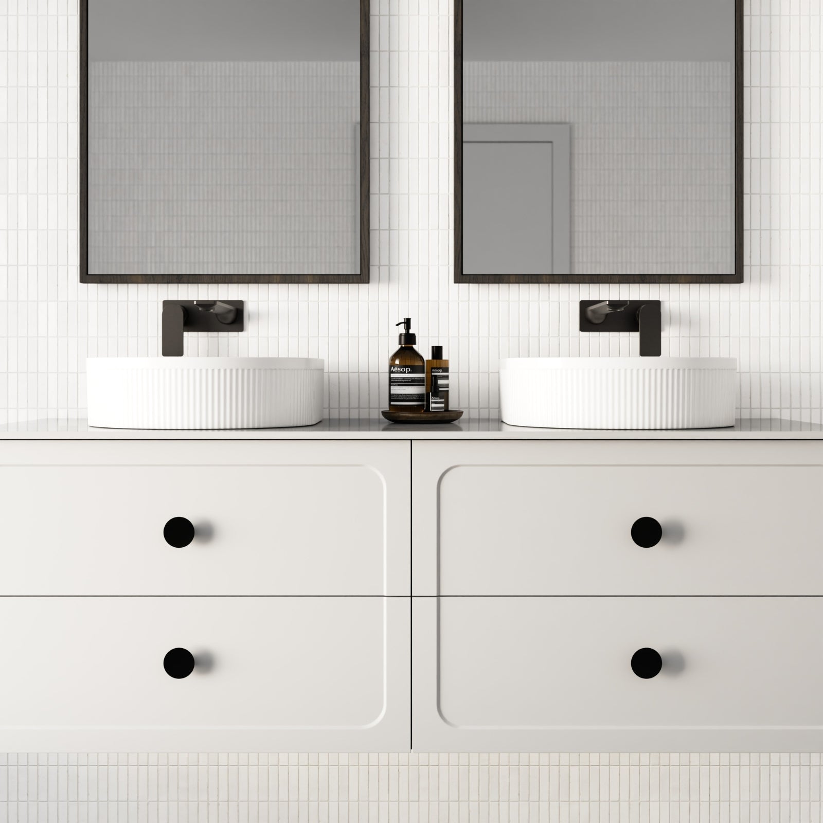 Lifestyle Marquis Camden Wall Hung Vanity with Caesarstone, Vasari or Dekton Top CAMDEN14-WH - The Blue Space