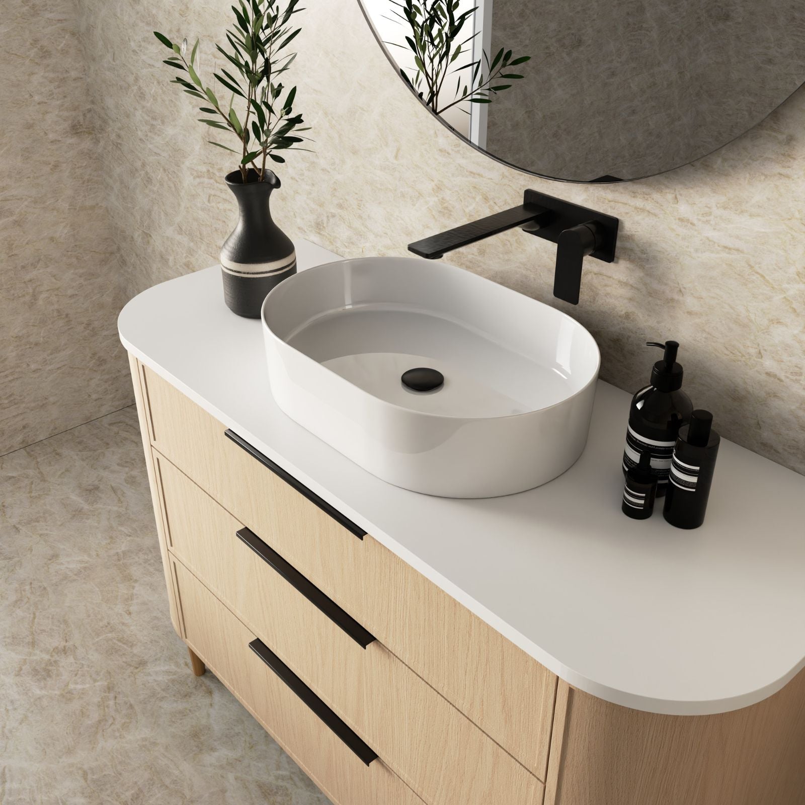 Marquis Reef Floor Standing Vanity on Legs with Symphony Top REEF2-LEGS-ST - The Blue Space