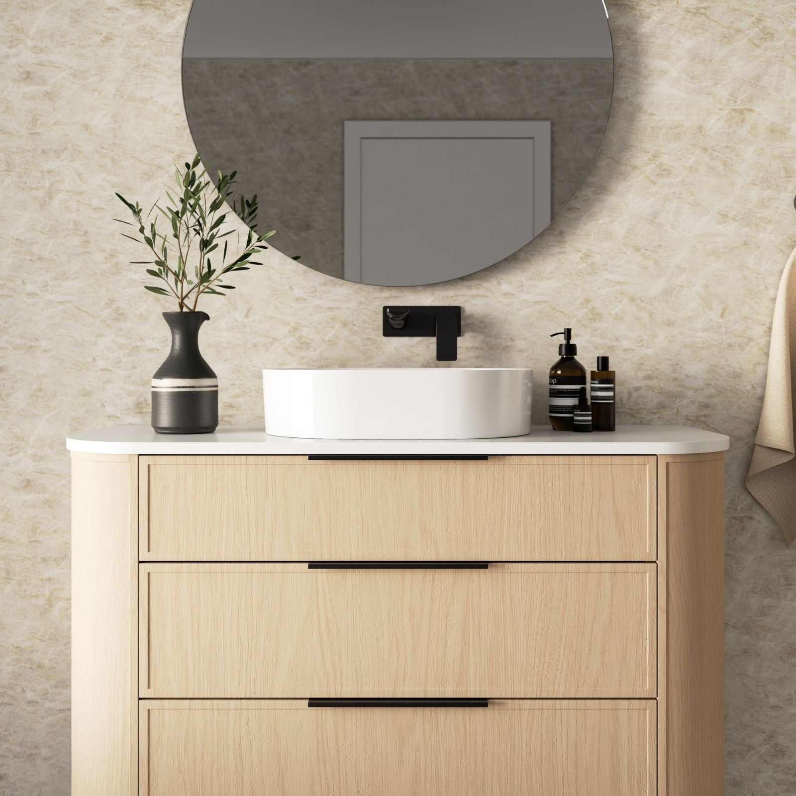 Marquis Reef Floor Standing Vanity on Legs with Symphony Top REEF2-LEGS-ST - The Blue Space