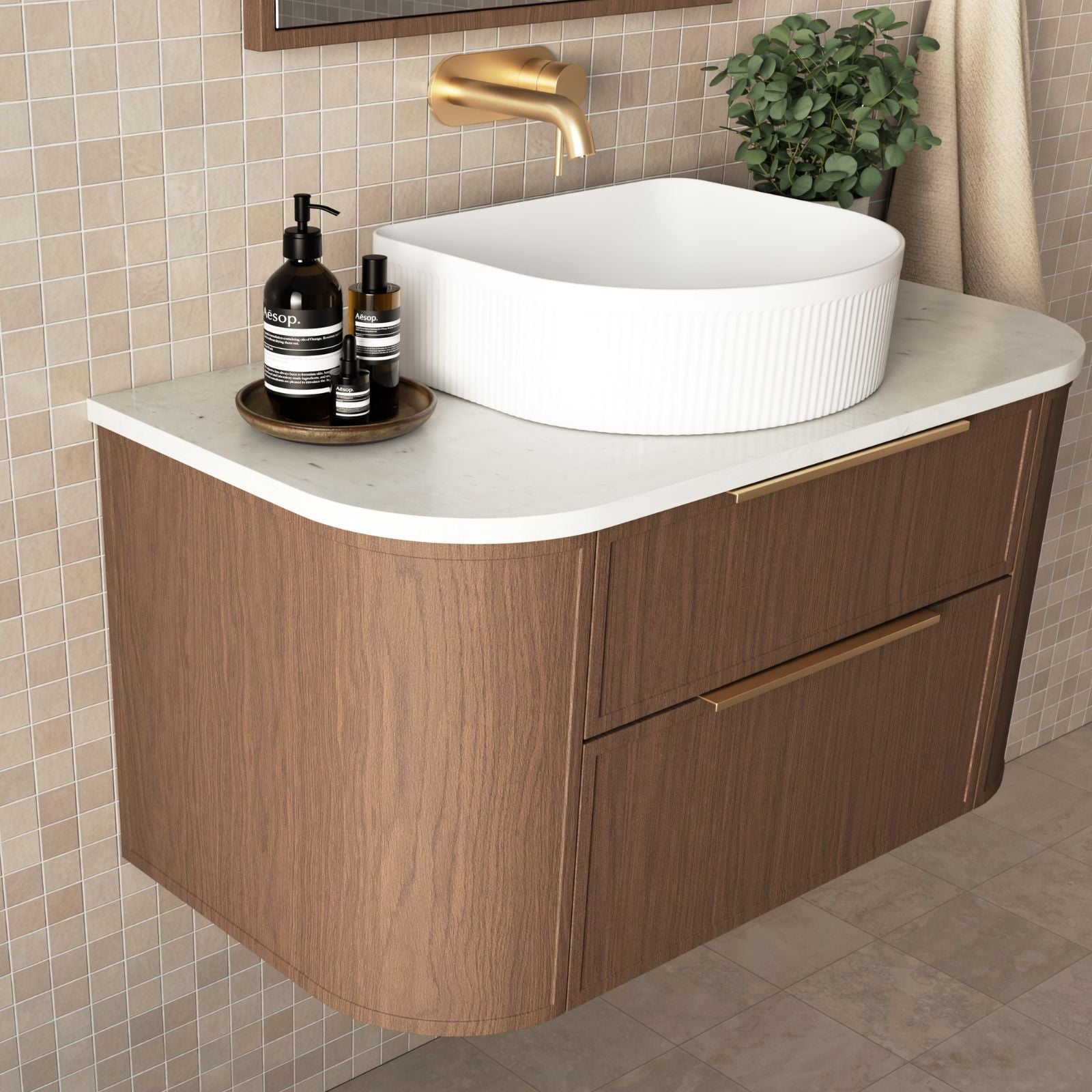 Marquis Reef Wall Hung Vanity with Symphony Top REEF2-WH-ST - The Blue Space