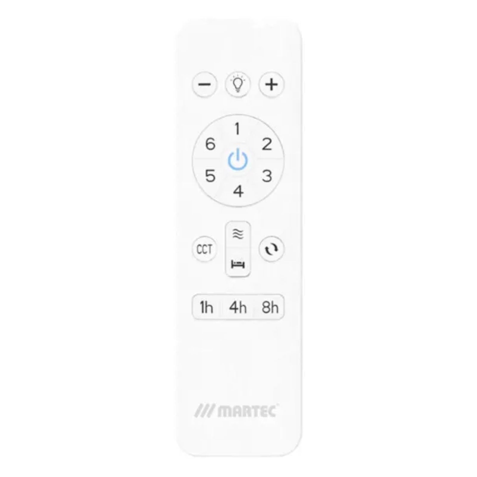 Remote Martec Quantum 1320mm DC Ceiling Fan With 24W Tricolour LED Light Matte White MQDC1343WR - The Blue Space