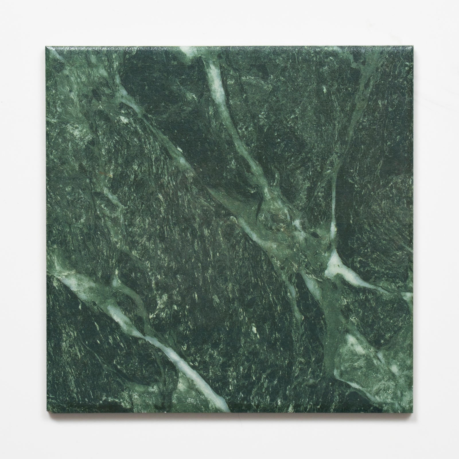 Single no Hand Matrix Green Marble Look Matte Porcelain Tile P3 200mm x 200mm 2AMIGNM - The Blue Space