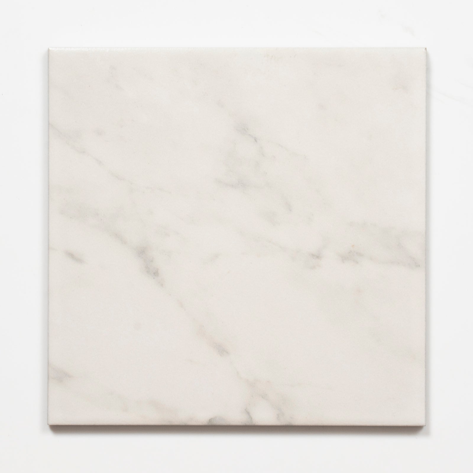 Single no Hand Matrix White Marble Look Matte Porcelain Tile P3 200mm x 200mm 2AMIWHM - The Blue Space