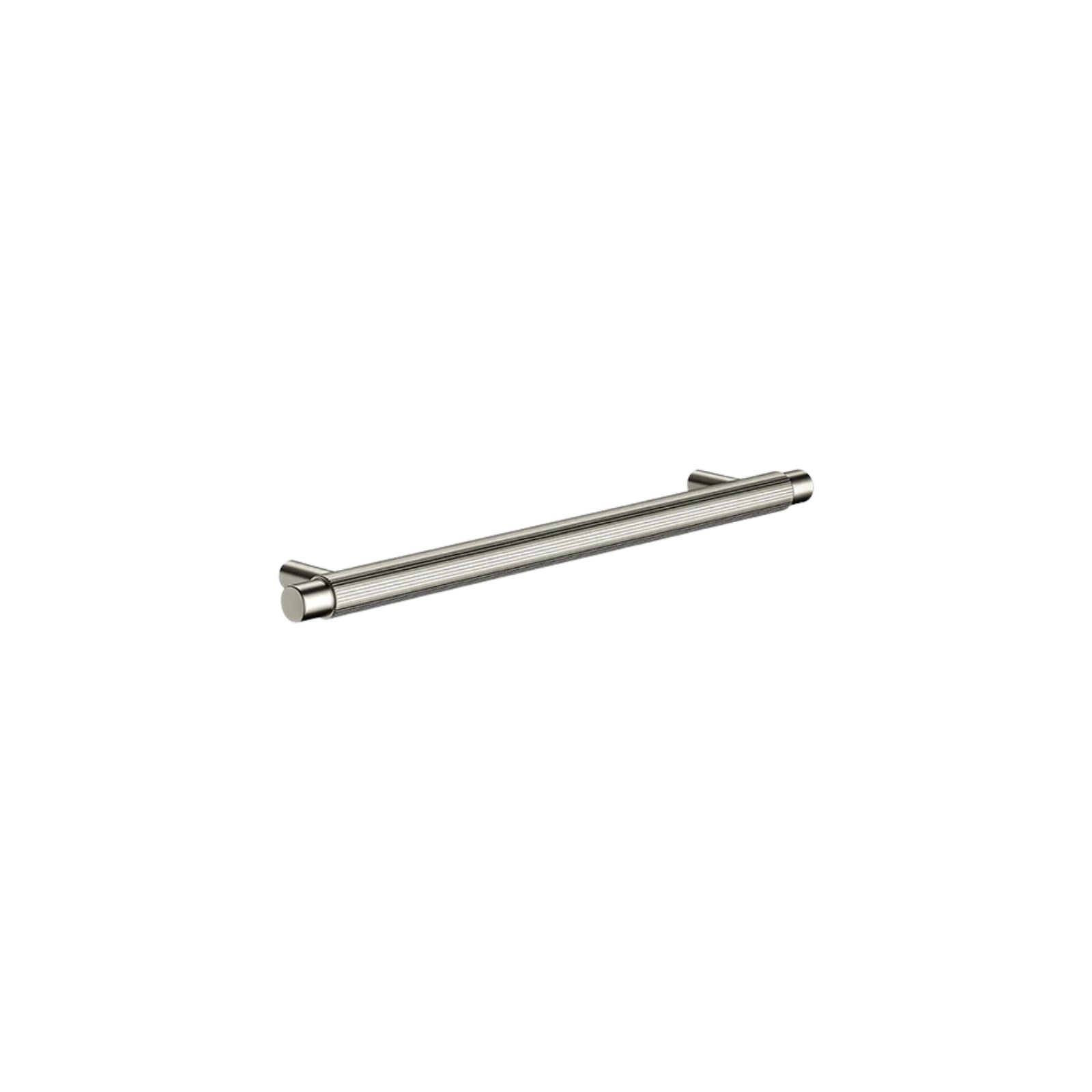 Side View Meir Oppen Round Pull 200mm Cabinet Handle Knurled Brushed Nickel MRCH-2P20N-PVDBN - The Blue Space