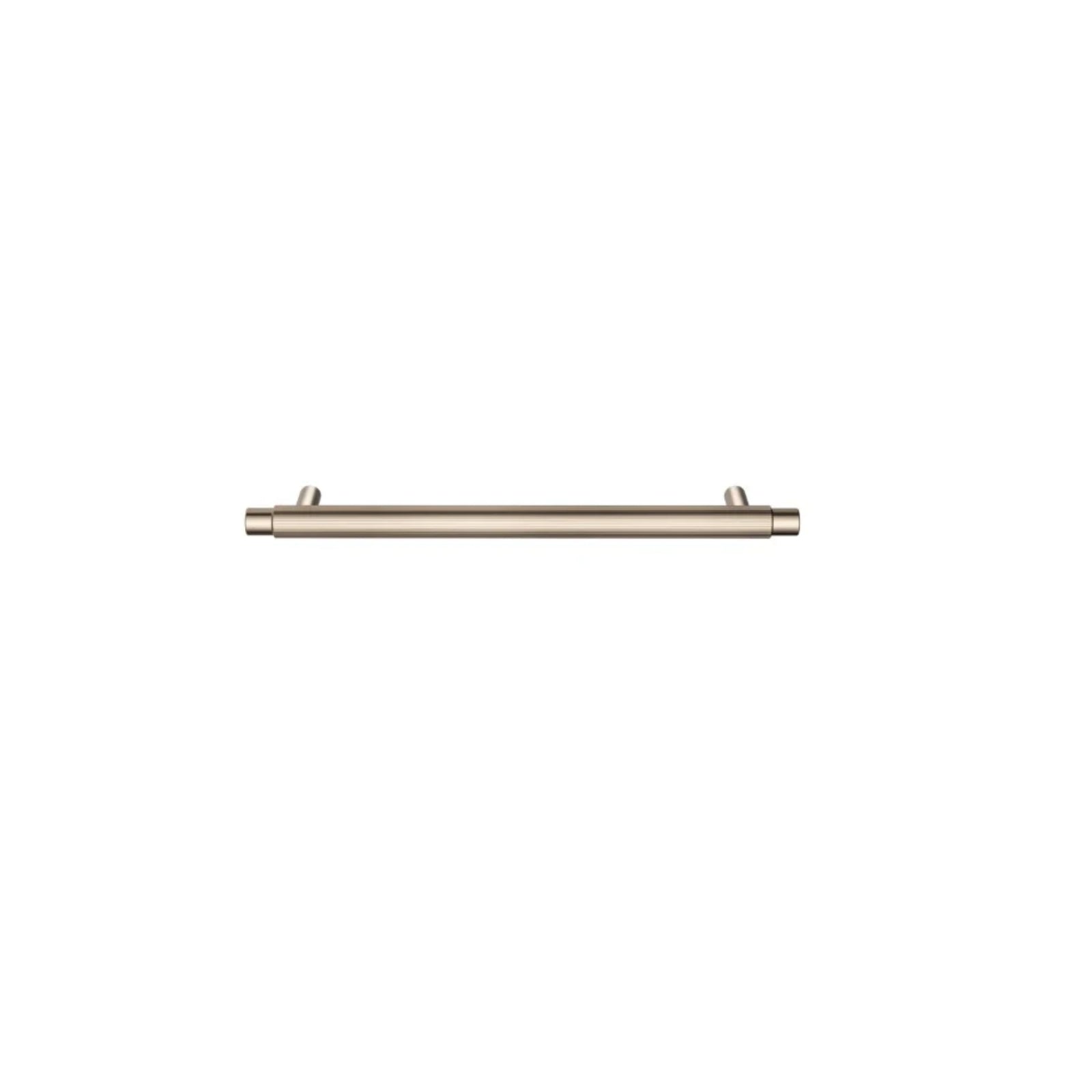 Side View Meir Oppen Round Pull 200mm Cabinet Handle Knurled Champagne MRCH-2P20N-CH - The Blue Space