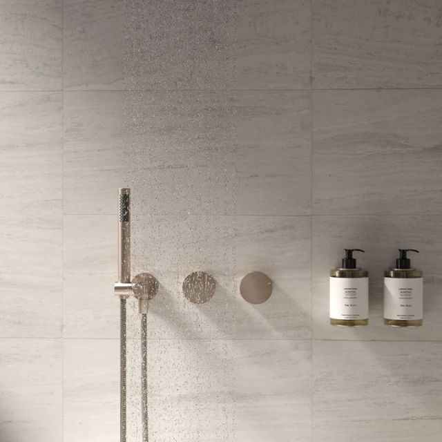 Lifestyle 1 Meir Progressive Mixer (In-Wall Body and Trim Set) Champagne MW18-CH - The Blue Space