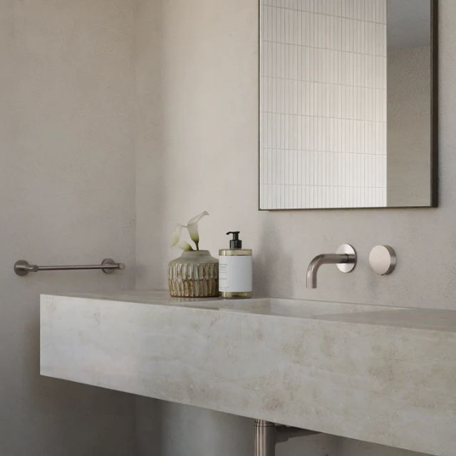 Lifestyle 2 Meir Progressive Mixer (In-Wall Body and Trim Set) Champagne MW18-CH - The Blue Space