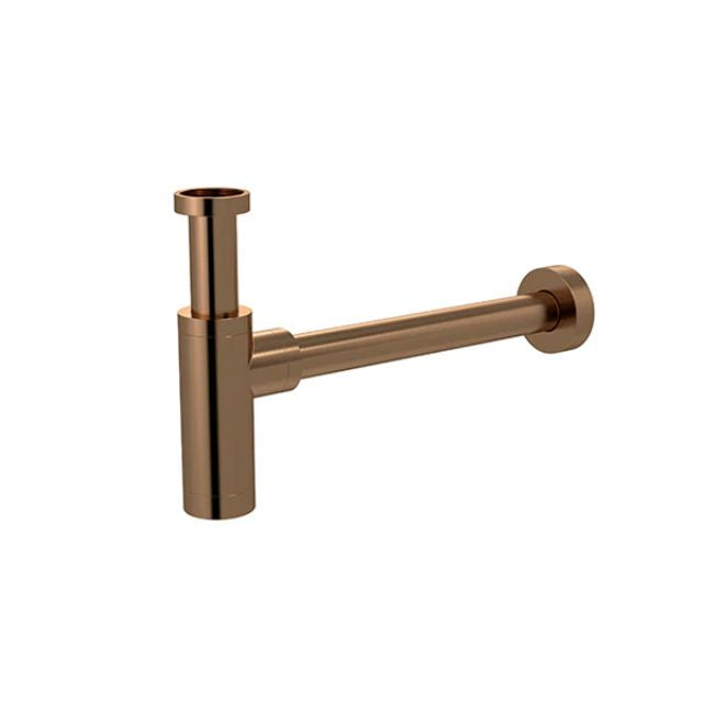 Meir Round Bottle Trap for 32mm Basin Waste Brushed Bronze MP05F-R32-PVDBZ - The Blue Space