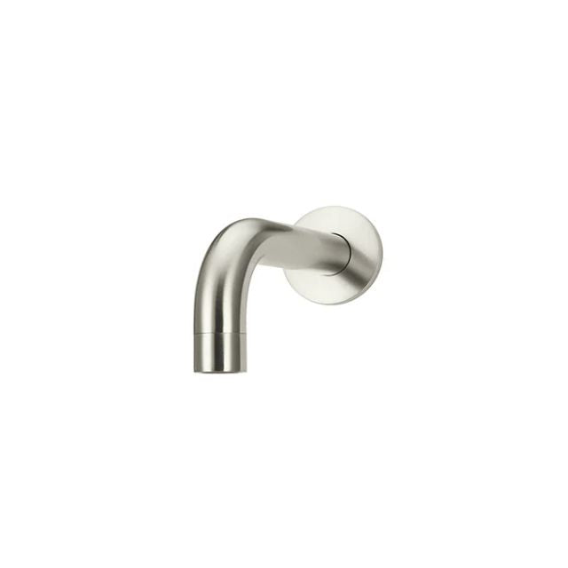 Front Meir Round Curved Spout 130mm PVD Brushed Nickel MS05-130-PVDBN - The Blue Space