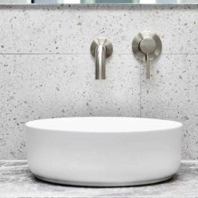 Lifestyle 2 Meir Round Curved Spout 130mm PVD Brushed Nickel MS05-130-PVDBN - The Blue Space