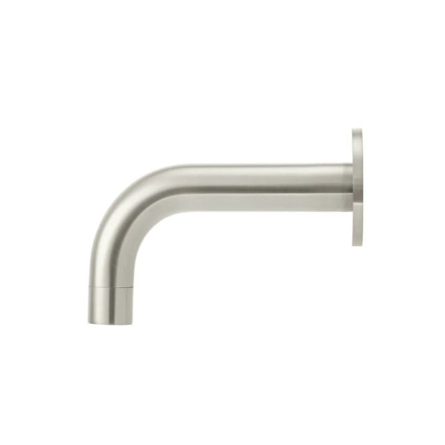 Side Meir Round Curved Spout 130mm PVD Brushed Nickel MS05-130-PVDBN - The Blue Space