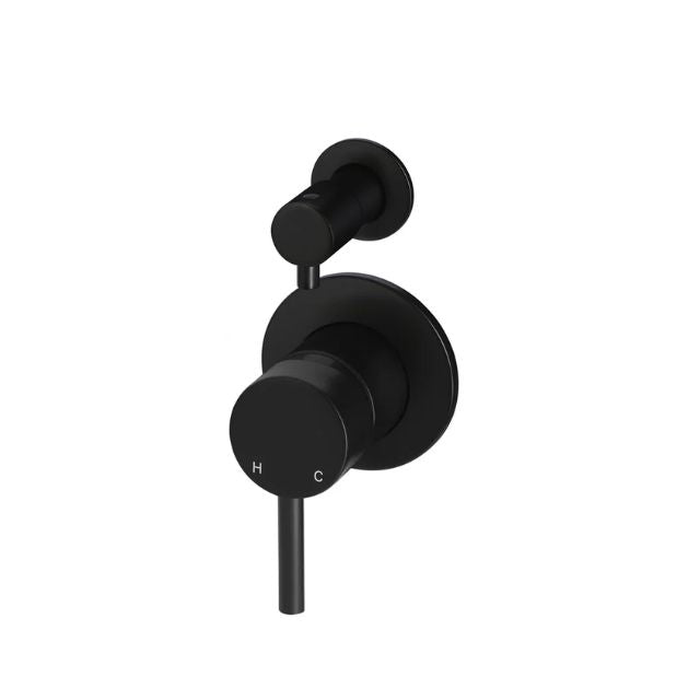 Angle Meir Round Diverter Mixer Matte Black Trim Kit MW07TS-FIN - The Blue Space