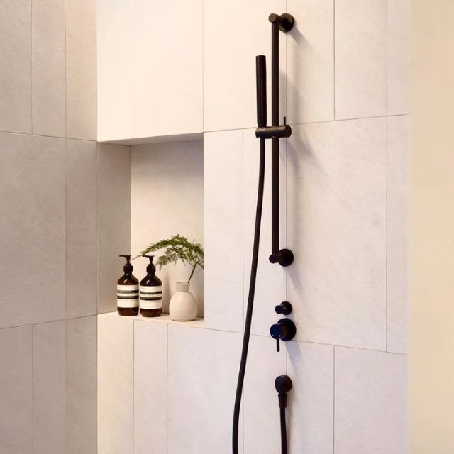 Lifestyle Meir Round Diverter Mixer Matte Black Trim Kit MW07TS-FIN - The Blue Space