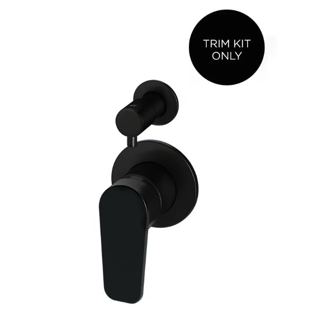 Meir Round Diverter Mixer Paddle Handle Matte Black Trim Kit MW07TSPD-FIN - The Blue Space