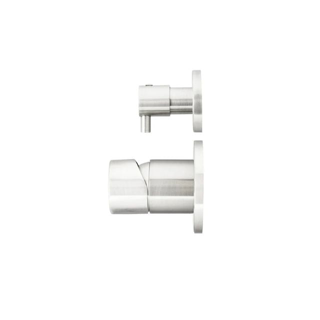 Side Meir Round Diverter Mixer Pinless Handle Brushed Nickel Trim Kit MW07TSPN-FIN-PVDBN - The Blue Space