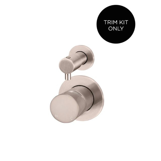 Meir Round Diverter Mixer Pinless Handle Champagne Trim Kit MW07TSPN-FIN-CH - The Blue Space