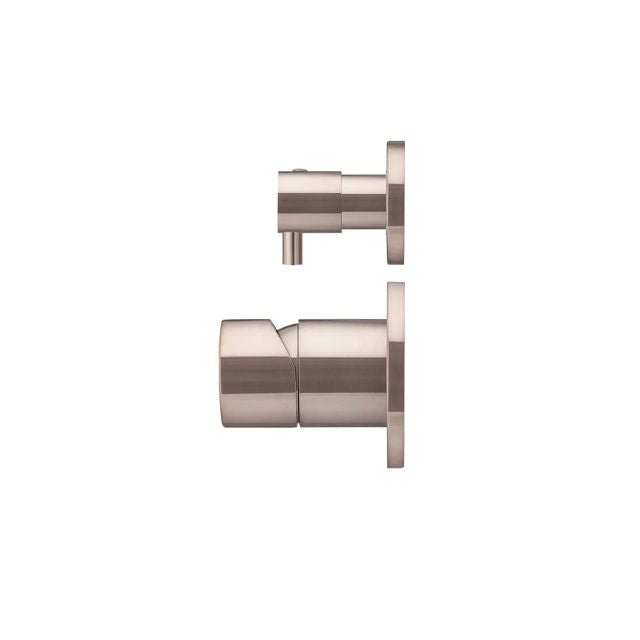 Side Meir Round Diverter Mixer Pinless Handle Champagne Trim Kit MW07TSPN-FIN-CH - The Blue Space