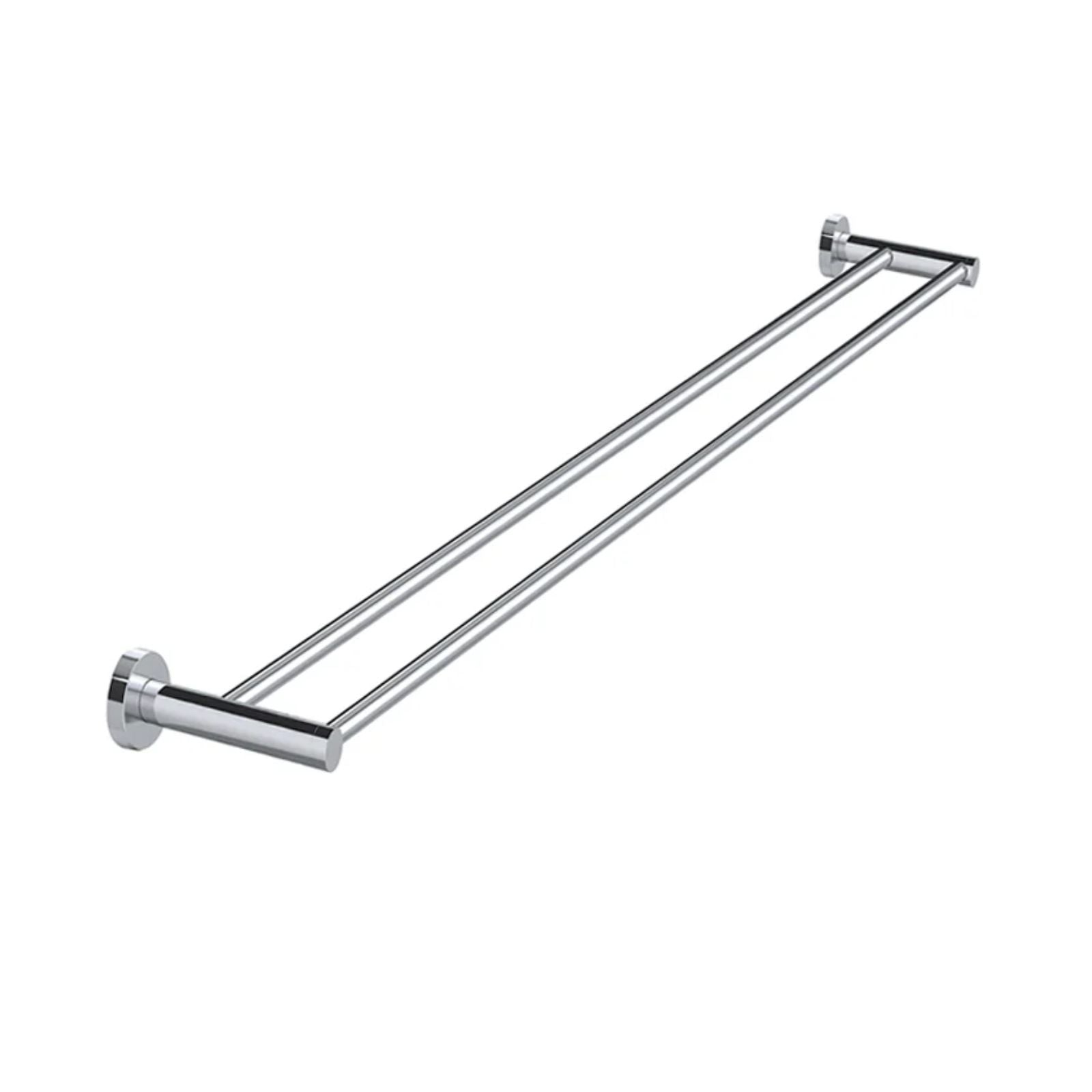 Meir Round Double Towel Rail 900MM - Polished Chrome MR01-R90-C - The Blue Space