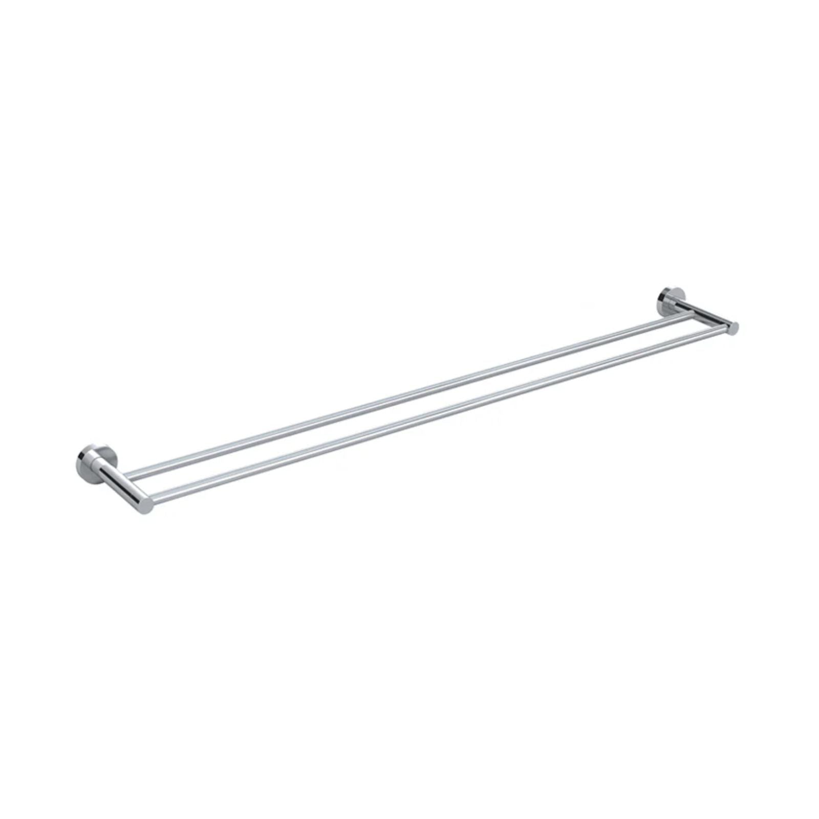 Angle 1 Meir Round Double Towel Rail 900MM - Polished Chrome MR01-R90-C - The Blue Space