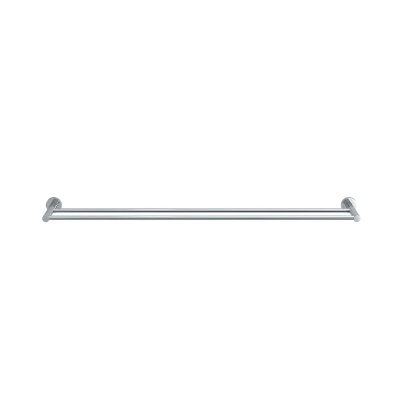Front 1 Meir Round Double Towel Rail 900MM - Polished Chrome MR01-R90-C - The Blue Space