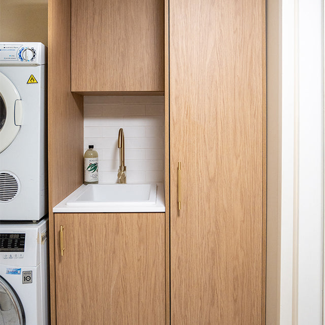 Lifestyle Meir Round Kitchen Mixer - Tiger Bronze - Gorgeous Brushed Gold Kitchen Tap