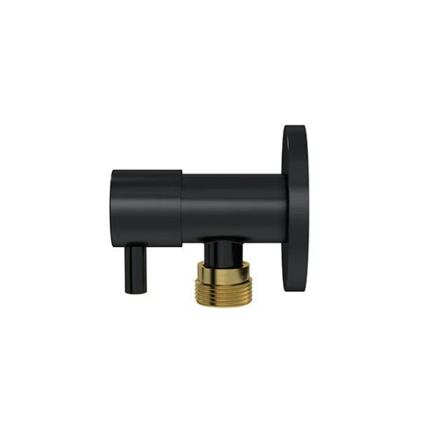 Side Meir Round Mini Stop Cistern Tap Matte Black MP11PN - The Blue Space