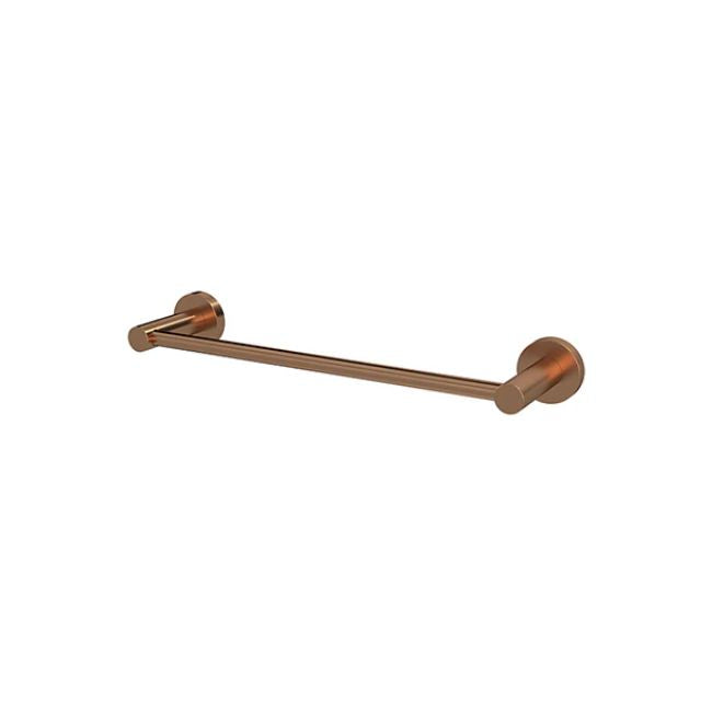 Meir Round Single Towel Rail 300mm Brushed Bronze MR01-SR30-PVDBZ - The Blue Space