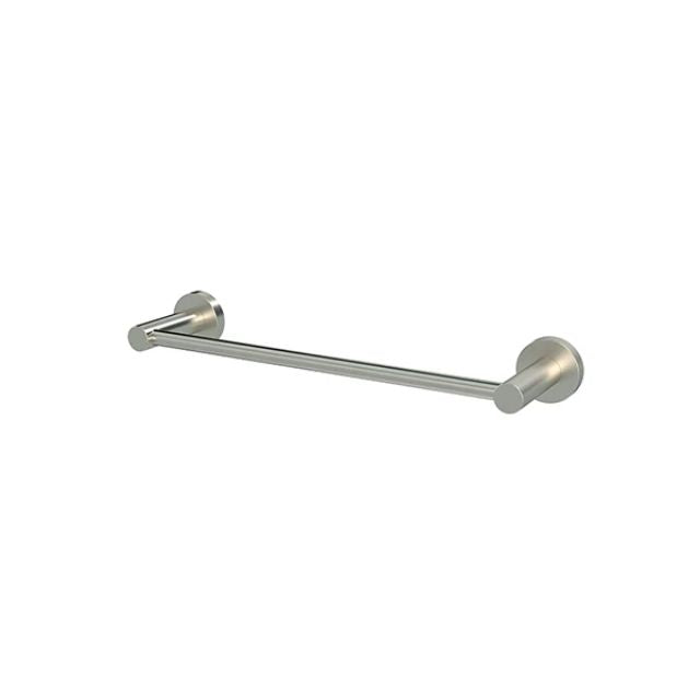 Meir Round Single Towel Rail 300mm Brushed Nickel MR01-SR30-PVDBN - The Blue Space