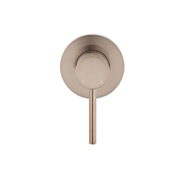 Front 2 Meir Round Wall Mixer Champagne Trim Kit MW03-FIN-CH - The Blue Space
