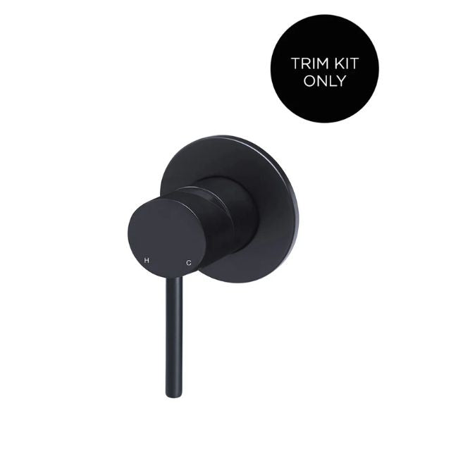 Meir Round Wall Mixer Matte Black Trim Kit MW03-FIN - The Blue Space