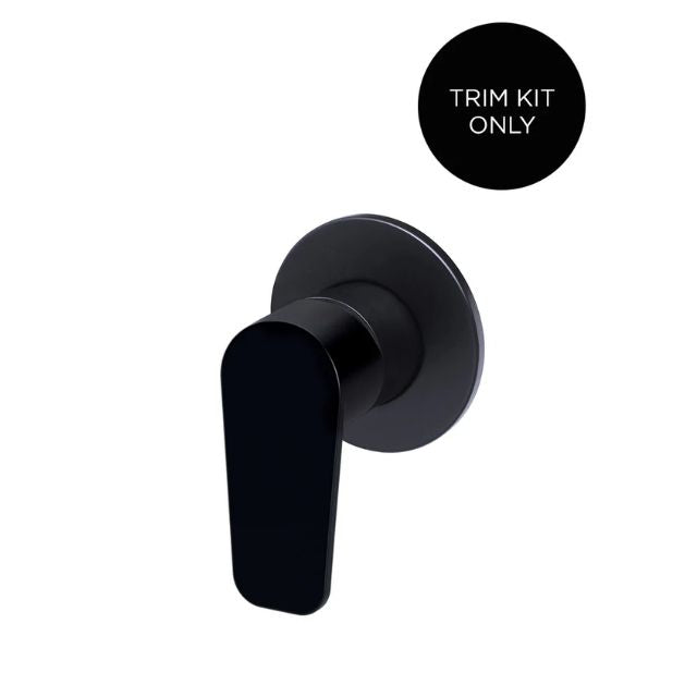 Meir Round Wall Mixer Paddle Handle Matte Black Trim Kit MW03PD-FIN - The Blue Space