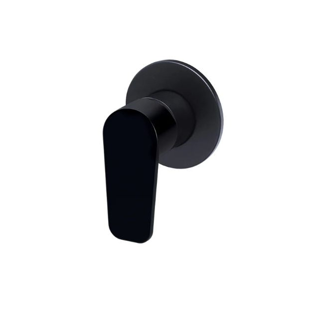 Angle Meir Round Wall Mixer Paddle Handle Matte Black Trim Kit MW03PD-FIN - The Blue Space