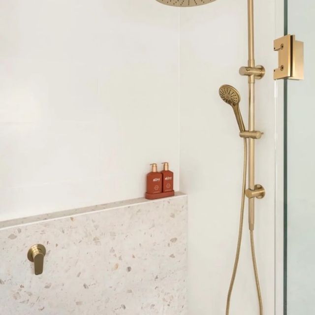 Lifestyle 1 Meir Round Wall Mixer Paddle Handle Tiger Bronze Trim Kit MW03PD-FIN-PVDBB - The Blue Space