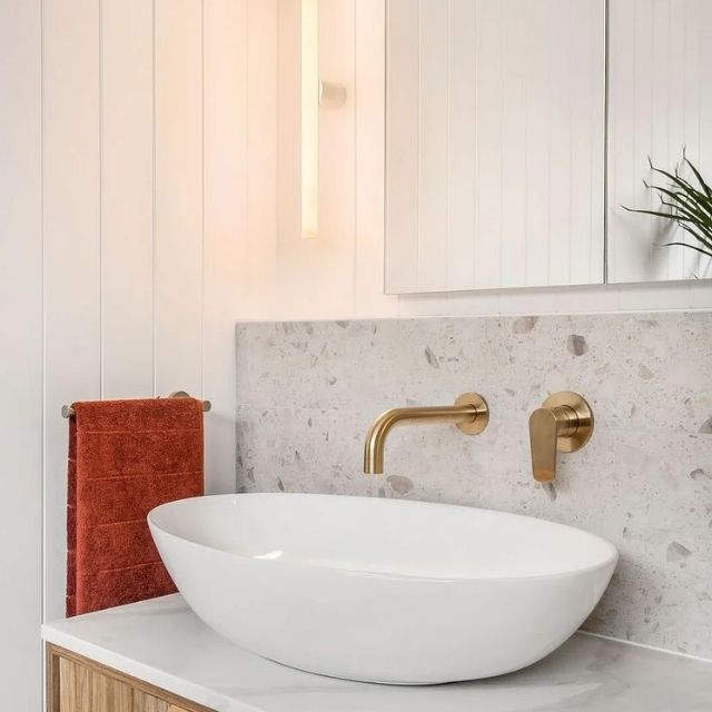 Lifestyle 2 Meir Round Wall Mixer Paddle Handle Tiger Bronze Trim Kit MW03PD-FIN-PVDBB - The Blue Space